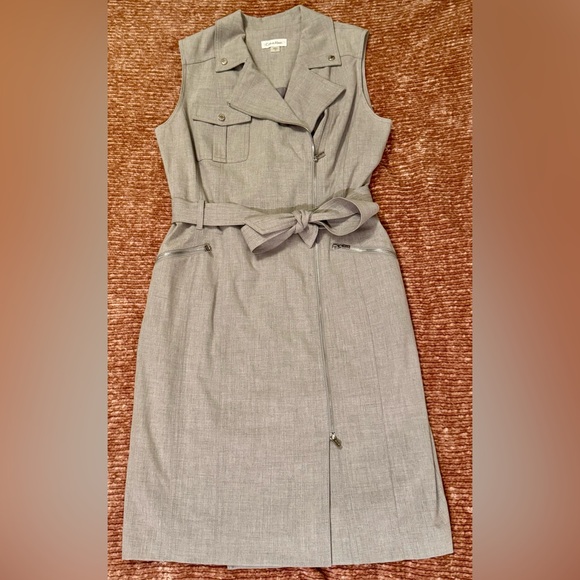 Calvin Klein Gray Sleeveless Dress - Picture 1 of 7